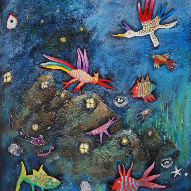 Birds and Fish Underwater