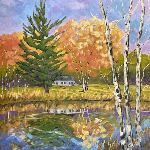 Reflections on Black River, Oil