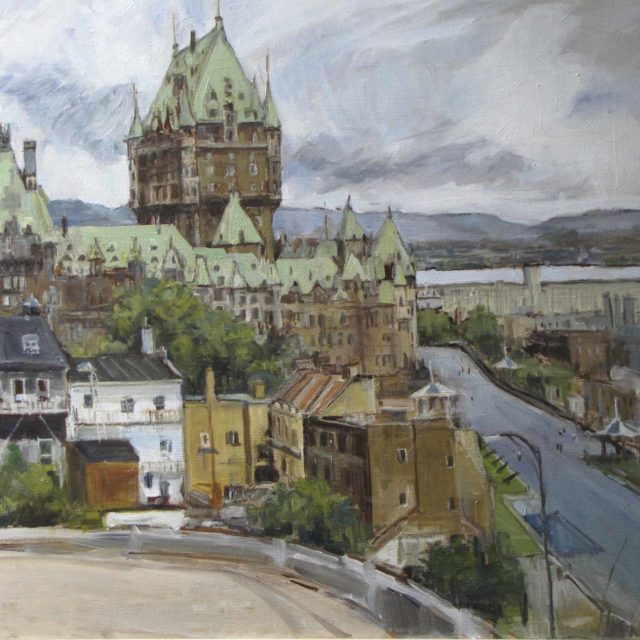 Chateau Frontenac, Quebec City, oil on canvas