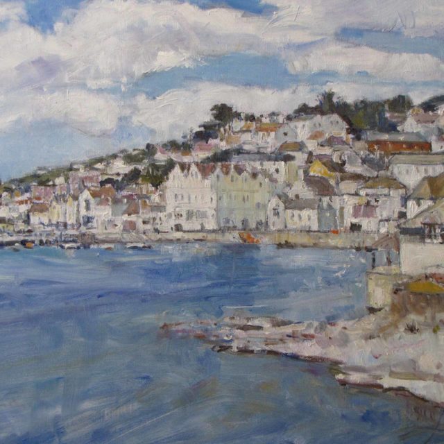 St. Mawes Harbour, Cornwall, oil on canvas