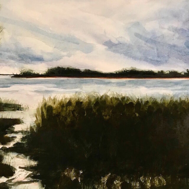 Cove, watercolour, Marjorie Cluett Seguin