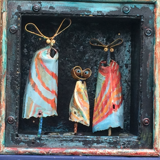 Box of Martians, by Tony Lassing - Mixed Media,
Showing at the Parrott Gallery from August 30 to September 27, 2018.