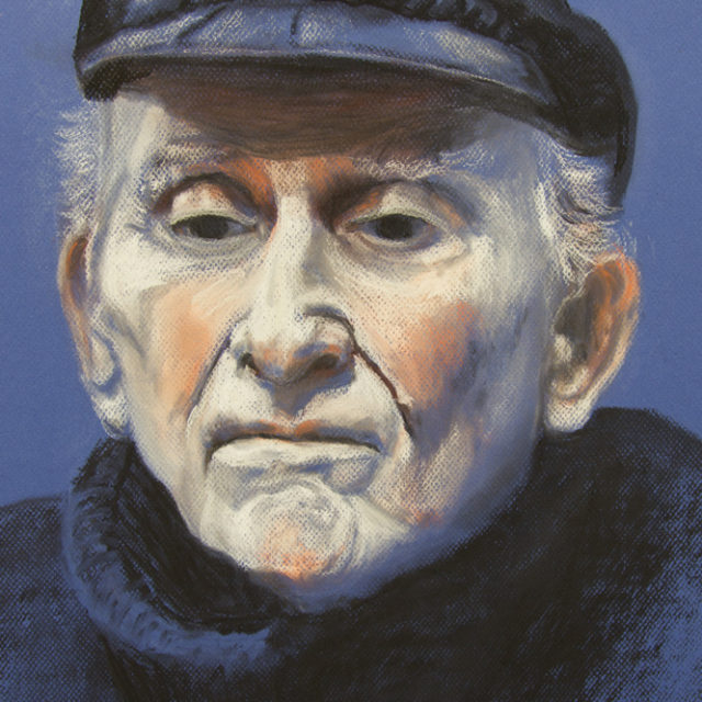 Peter C. Newman by Judy Clark, pastel on Mi-Teintes paper