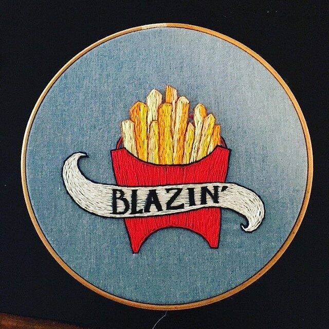 Blazin, Embroidery, 2018