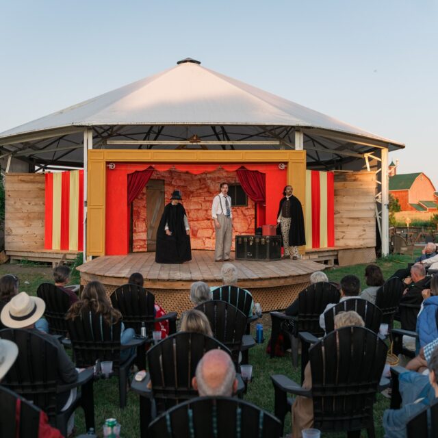 The 39 Steps, onstage at The Eddie Hotel & Farm. Photo credit: Imagine Photography.