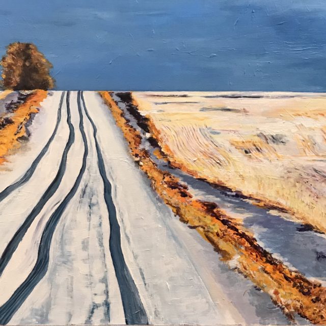 Somewhere in the Prairies by Agnes Bellegris, acrylic on canvas