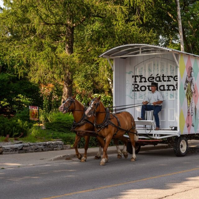 Canada's only horse-drawn theatre caravan. Photo by David Vaughan
