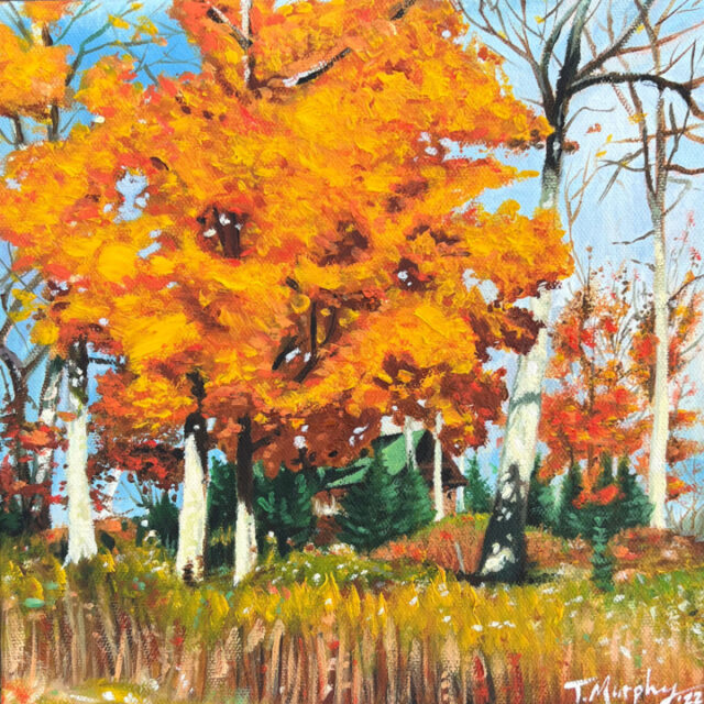 Fall Colours, oil on canvas, 10 x 10 inches