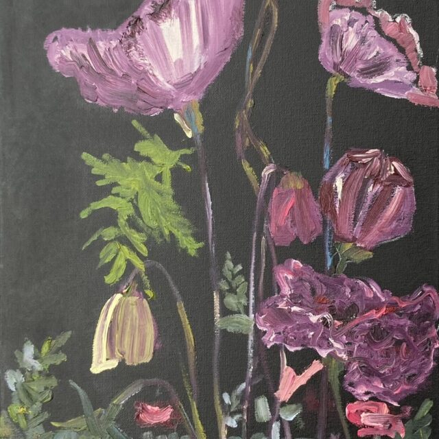Black Poppies 1, oil on canvas