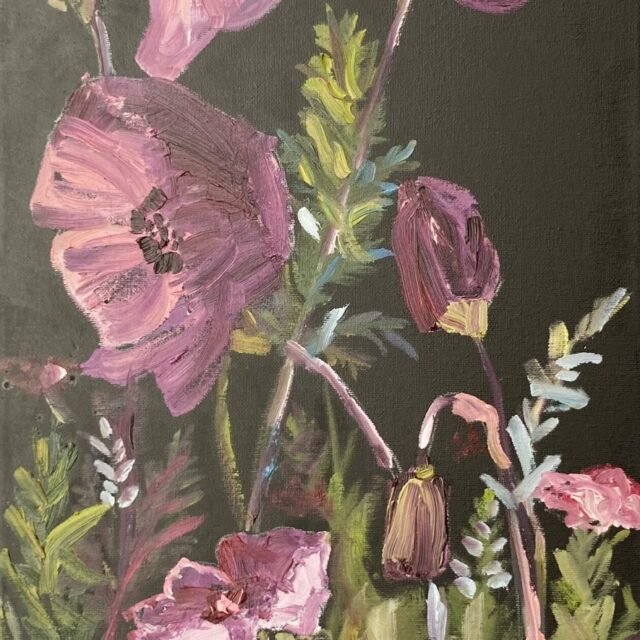 Black Poppies 2, oil on canvas