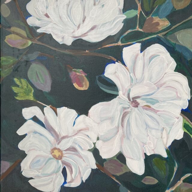Magnolia, acrylic on canvas
