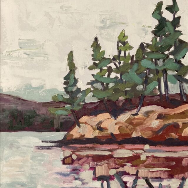 Morning Lake, oil on canvas