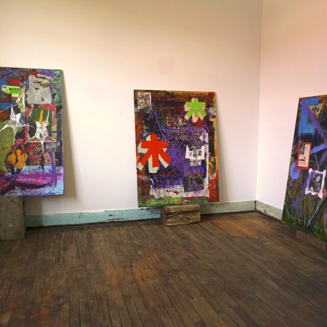 Paintings in the exhibition, Time and Dirt, at Melt Studio and Gallery, August 24-September 17, 2024