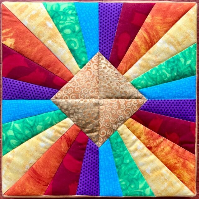 Shine Bright, an original block design for the Canadian Quilters' Association quilt-along