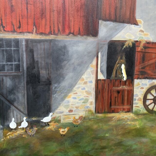 County Farm, acrylic