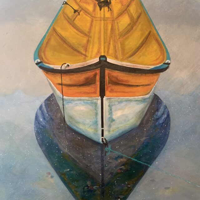 Just a' Dinghy, acrylic