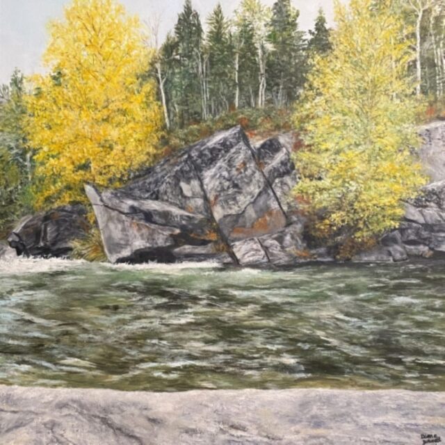 Hidden Lake Sentinels, Acrylic on Canvas, 30