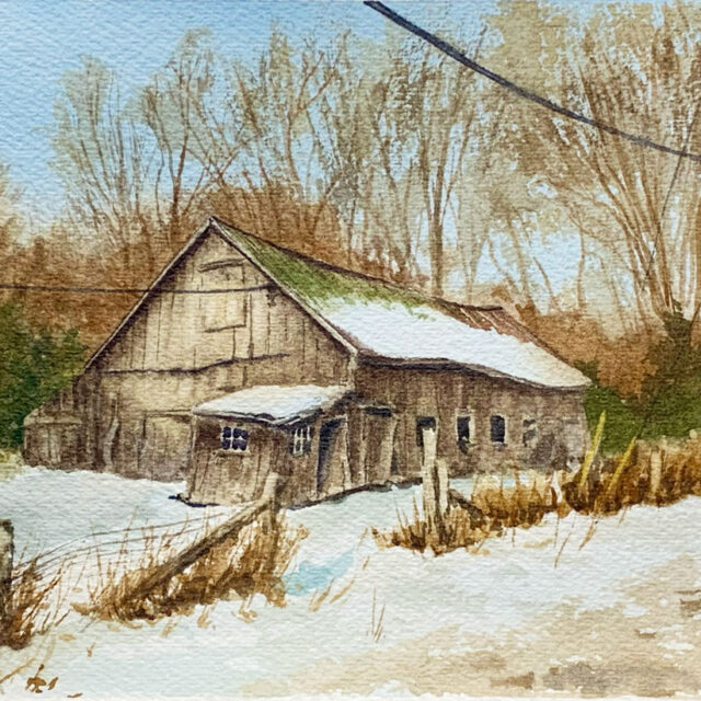 Wilber's Barn, watercolour