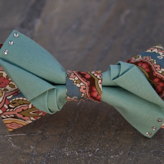 Within Paisley - Hand-stitched bow tie inspired by the graceful movement of a windmill amid a vibrant flower field