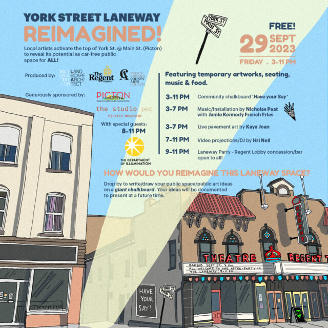 York Street Laneway Reimagined event poster. Poster design by Rosalie Maheaux.