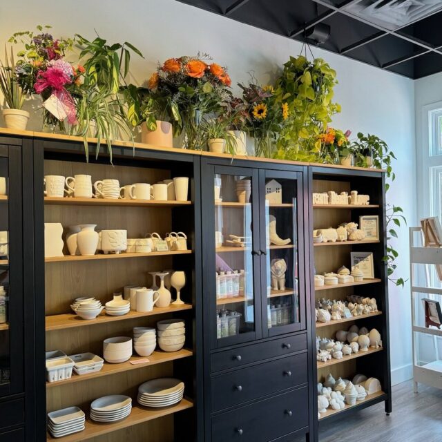 Pottery pieces ready to be painted.