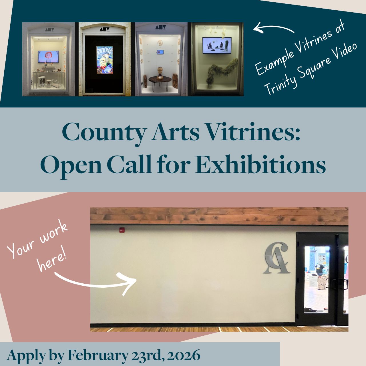 County Arts Exhibition Vitrines