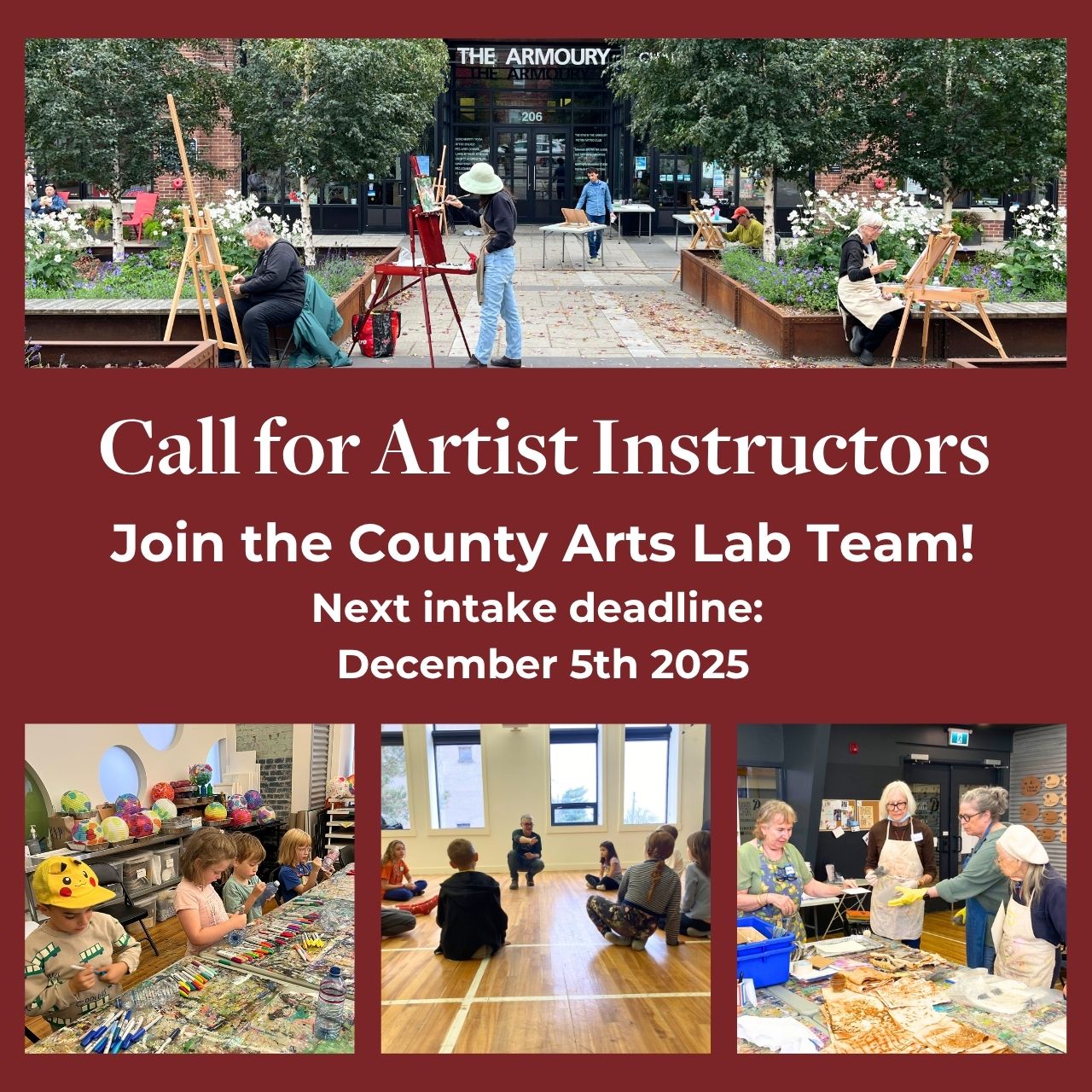 Call for Artist Instructors