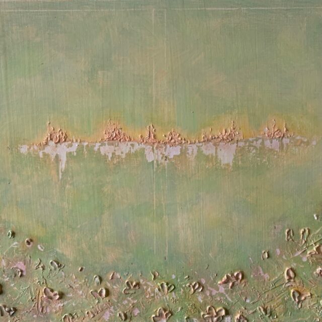 MINT VIEWS (2024), 60 cm x 75 cm, acrylic on textured canvas