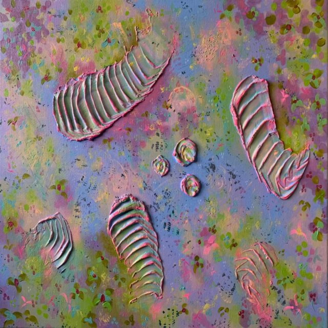 NAIVE PRIMAVERA (2025) 45 cm x 60 cm, acrylic on textured canvas