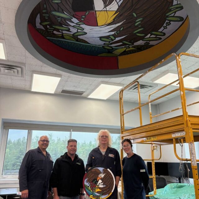 Large ceiling mural commission.  Chenaux Power Generating Station 2025