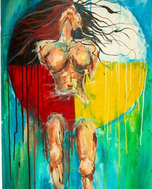 Duality of Legacy, acrylic, 24 x 36 inches