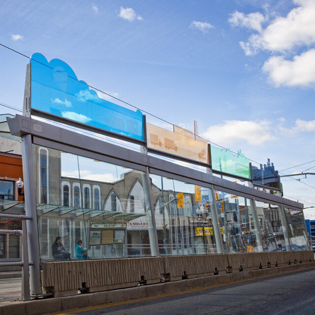 Landscape Portrait, Earlscourt Ave. Streetcar stop, St. Clair line, Toronto