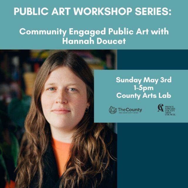 Public Art Workshop series: Community engaged public art with Hannah Doucet Sunday May 3 1-5pm County Arts Lab