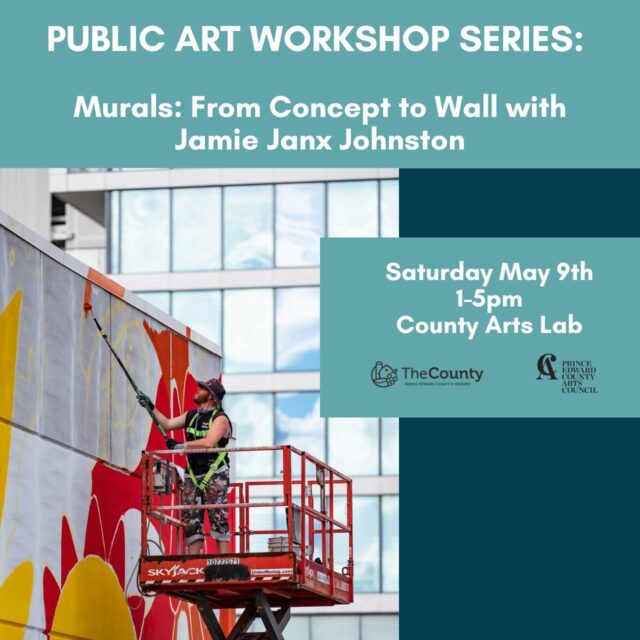 Public Art Workshop series: Murals from Concept to Wall with Jamie Janx Johnston, Saturday May 9th 1-5pm County Arts Lab