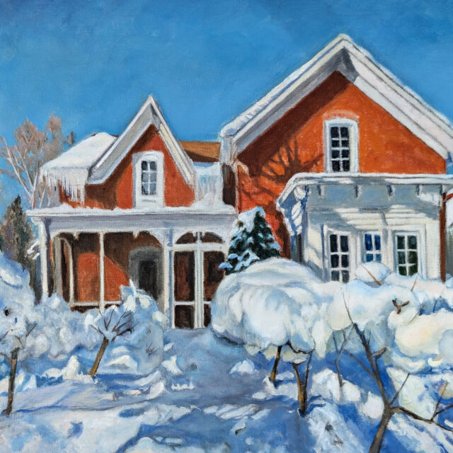 Bloomfield Main St., PEC, oil on canvas, 12 x 16 in