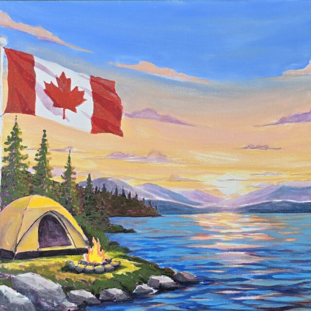 Flag's Up, acrylic on canvas, 2026