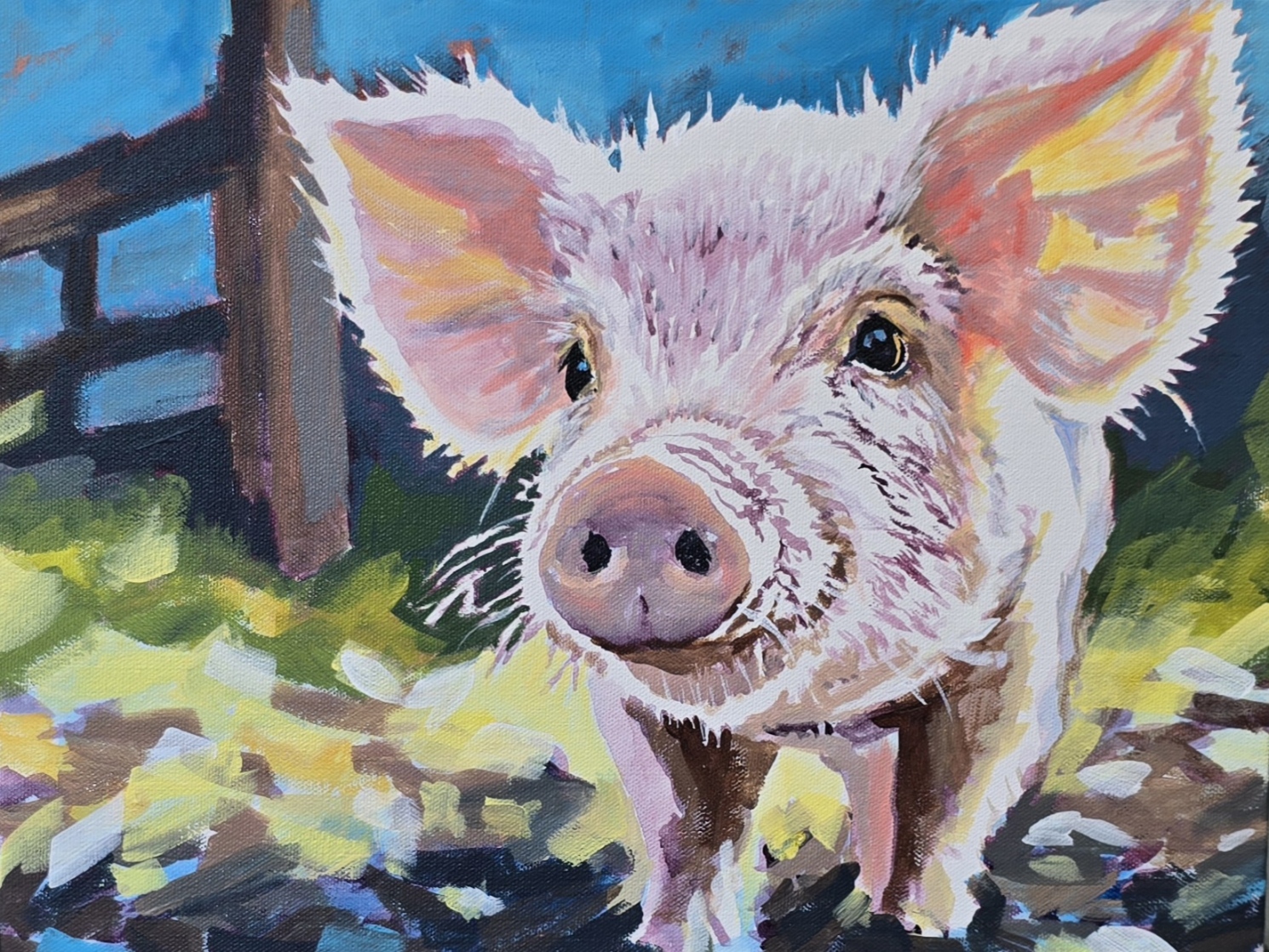 This Little Piggy, acrylic on canvas, 2026