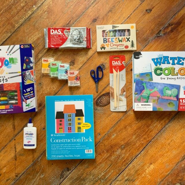Various art supplies