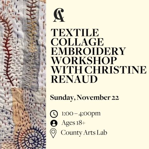 Textile Collage Embroidery workshop with Christine Renaud