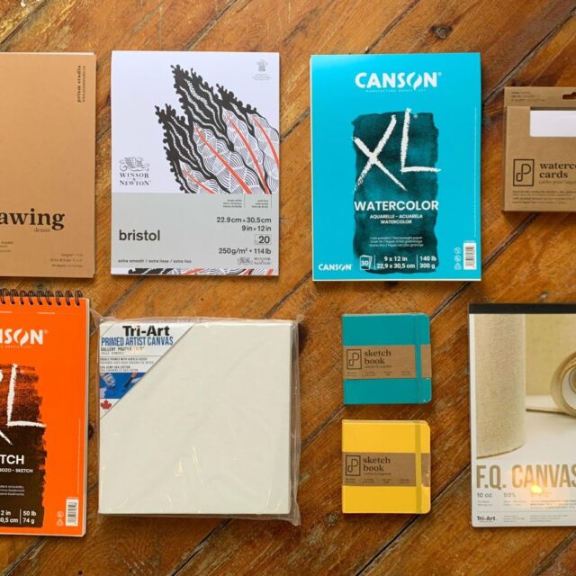 Various art supplies