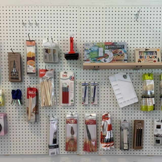 Various art supplies